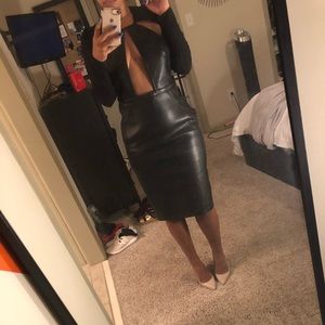 House of CB vegan leather leather dress